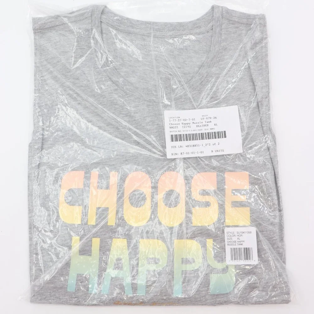 NWT Spiritual Gangster Choose Happy Muscle Tank - Picture 6 of 7